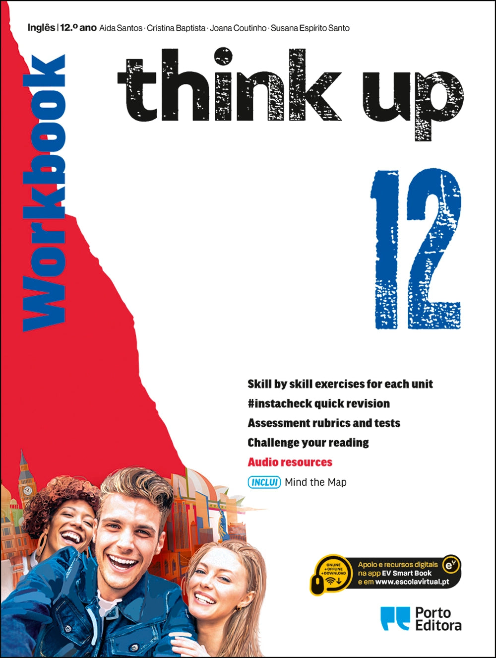 Livro de exercícios Think Up 12 de Inglês para o 12.º ano, capa frontal