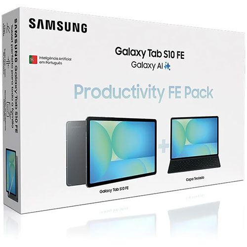 Pack Samsung Galaxy Tab S10 FE Wi-Fi 128GB 10.9" + Capa Teclado Slim