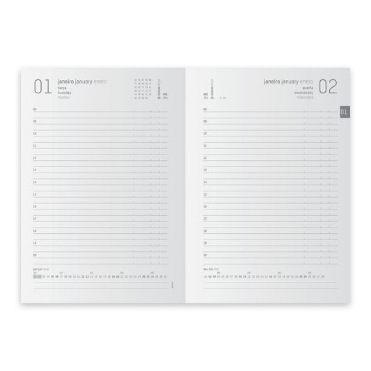 Agenda Secretária 1 Dia 147x210 Classic Azul
