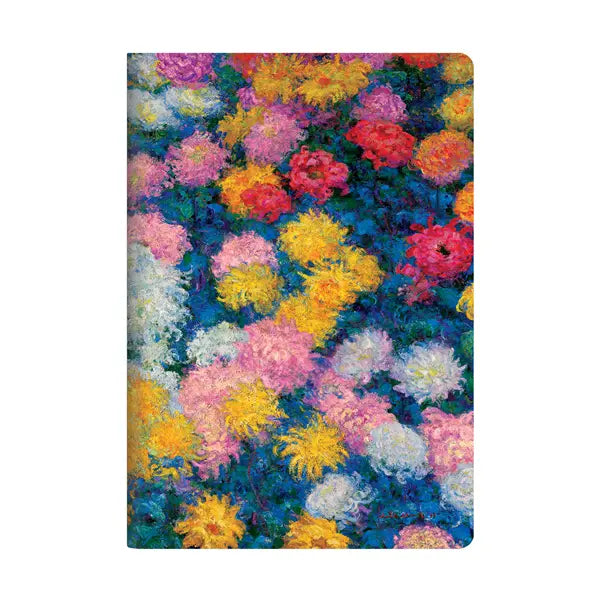 Caderno Cahier Paperblanks - Cahiers A4, Monet’s Chrysanthemums - A4 - Pontilhado