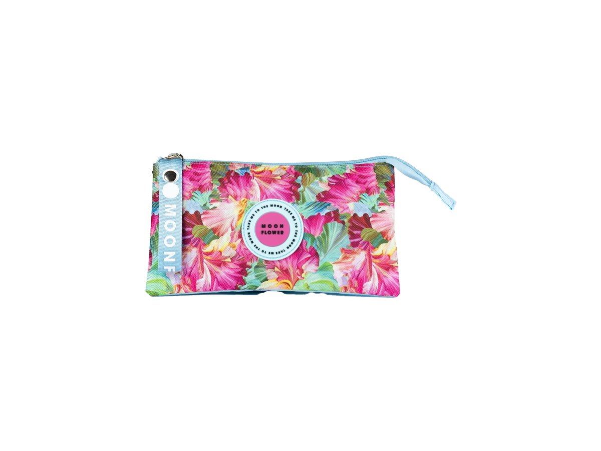 Bolsa Retangular Tripla Tropical Flowers Teen Moonflower