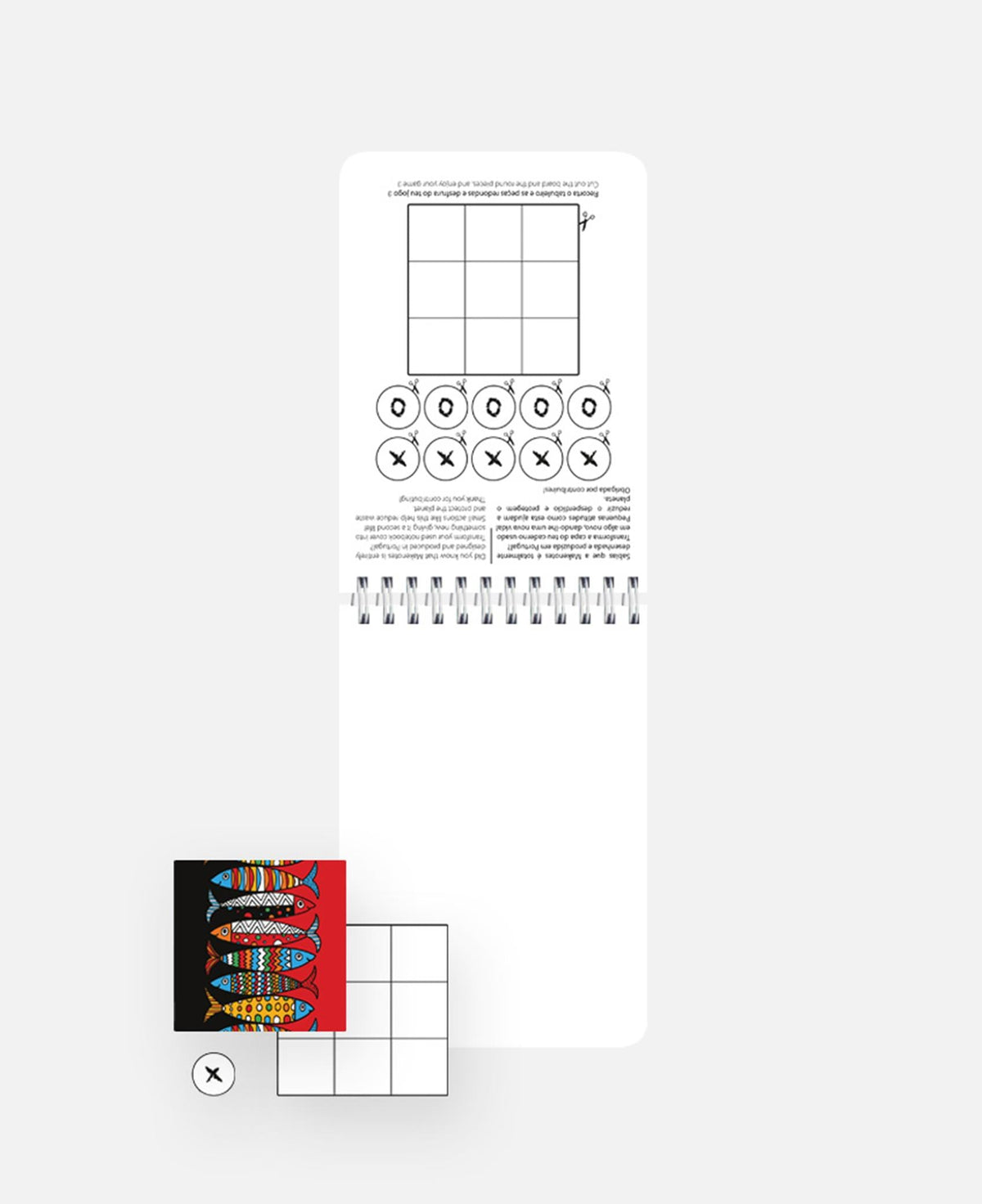 Caderno A6 Makenotes com folhas lisas, grelha e ícones impressos, espiral