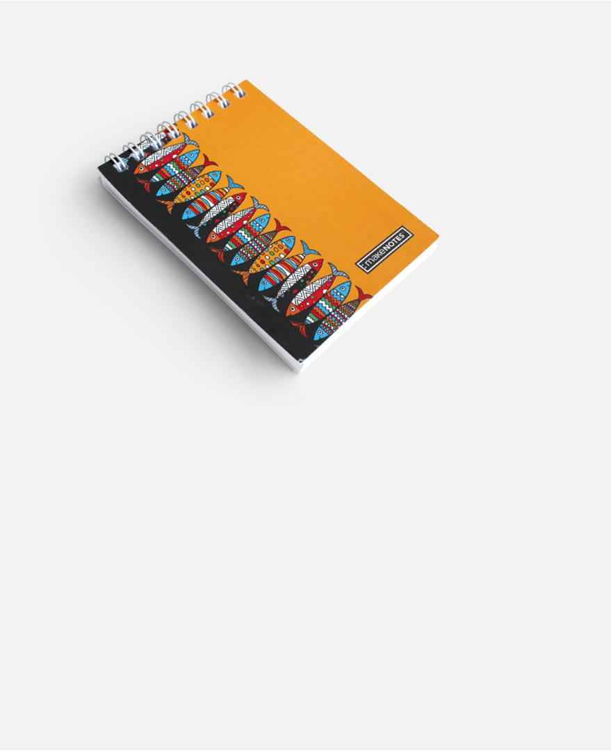 Bloco Espiral A7 Makenotes Sardines – Mini Caderno Liso de 60 Folhas