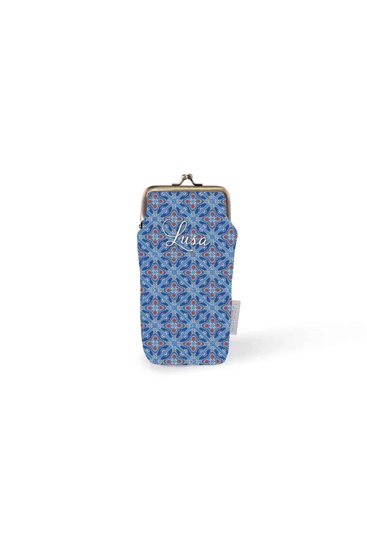 Bolsa Porta-Óculos Ambar Lusa Tile Blue