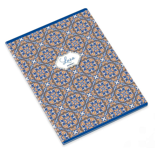Caderno Agrafado A4 Ambar Lusa Tile Pautado – Caderno de 60 Folhas