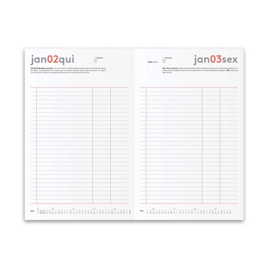 Agenda Diária 2026 A4 Comércio & Indústria AMBAR