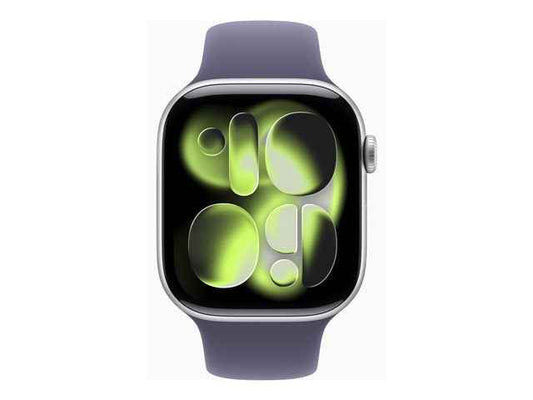 Apple Watch Series 11 (GPS + Cellular) - alumínio prata - relógio inteligente Com banda de desporto - neblina roxa - 64 GB