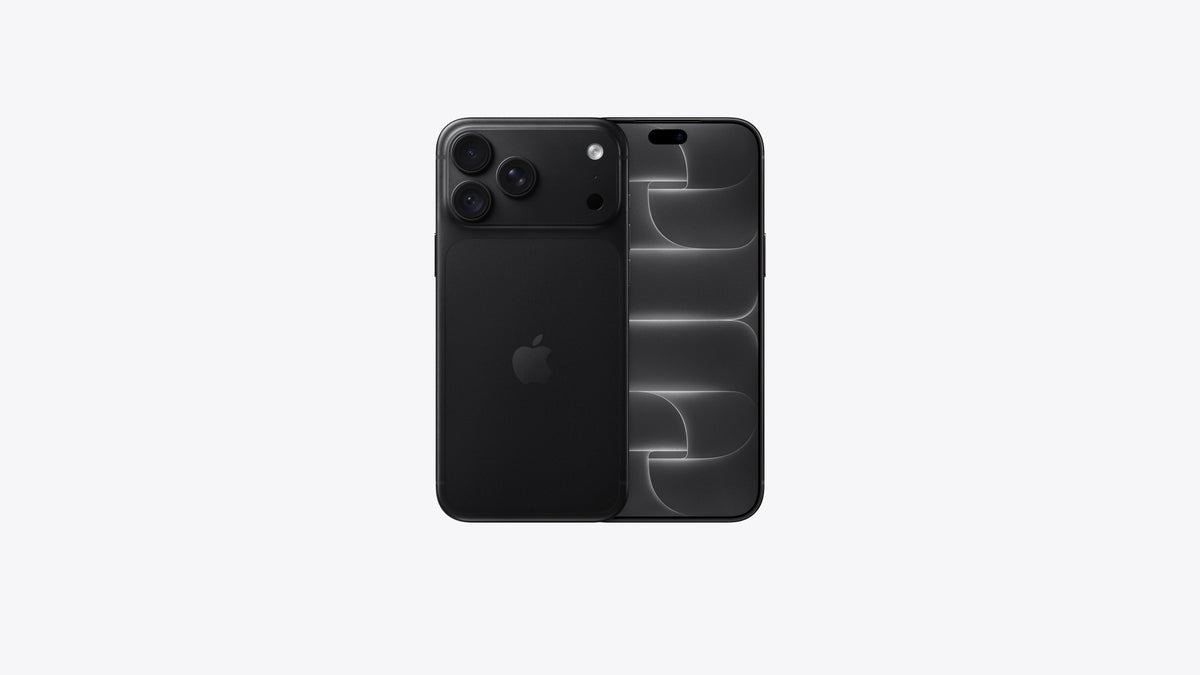 Telemóvel iPhone 18 Pro preto, traseira escura e ecrã frontal