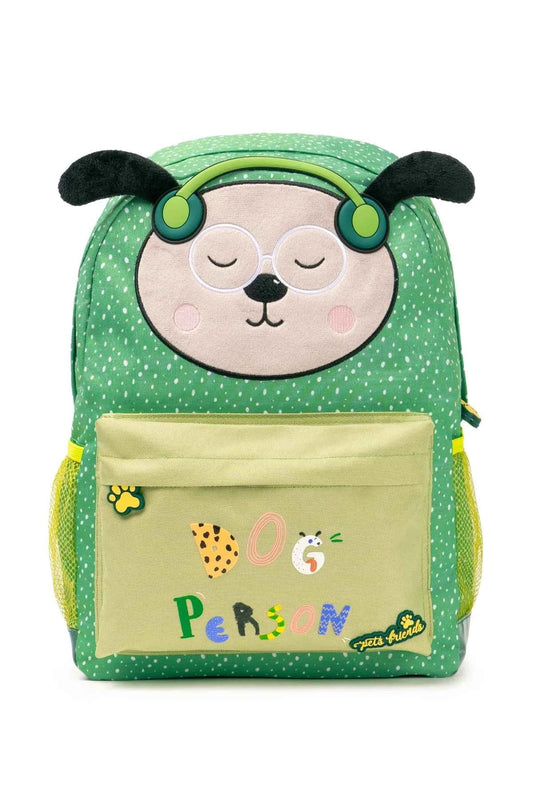 Mochila Dog Person Green Furry