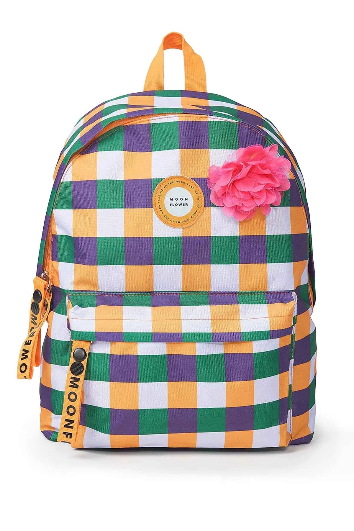 Mochila Escolar Moonflower Pattern + Flowers