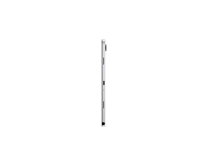 Tablet Samsung Galaxy Tab A11+ Wi‑Fi prateada, lado fino, 11 polegadas