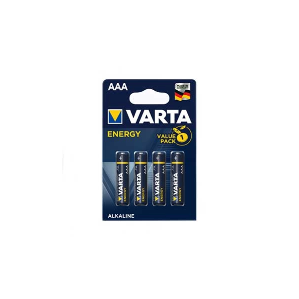 Pack 4 Pilhas Varta Energy AAA LR03 1.5V
