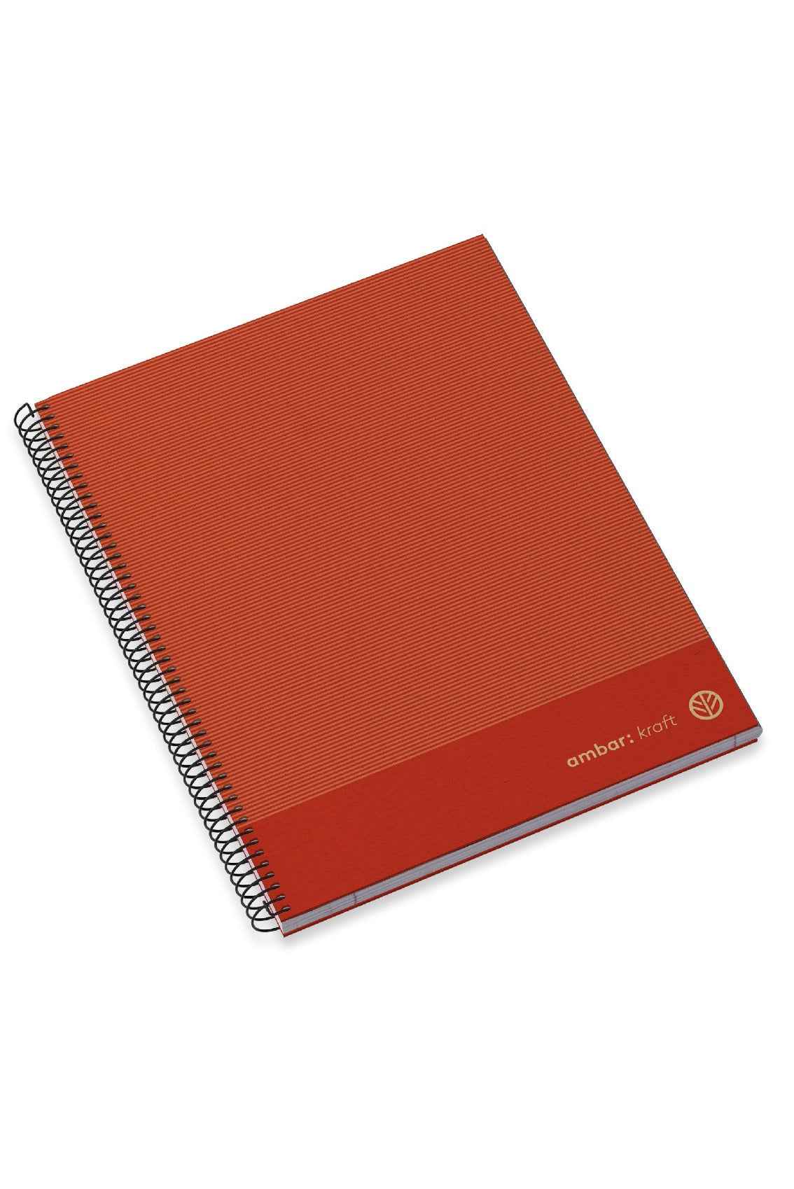 Caderno Espiral Kraft Capa Dura A4 Pautado