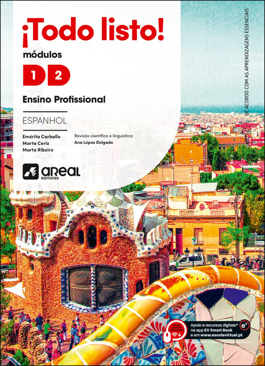 Capa de livro escolar Todo listo! — Espanhol (Módulos 1 e 2), Ensino Profissional