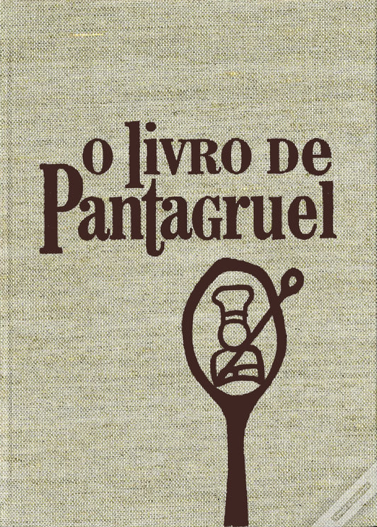 Capa do livro O Livro de Pantagruel, com título e ilustração em forma de mão