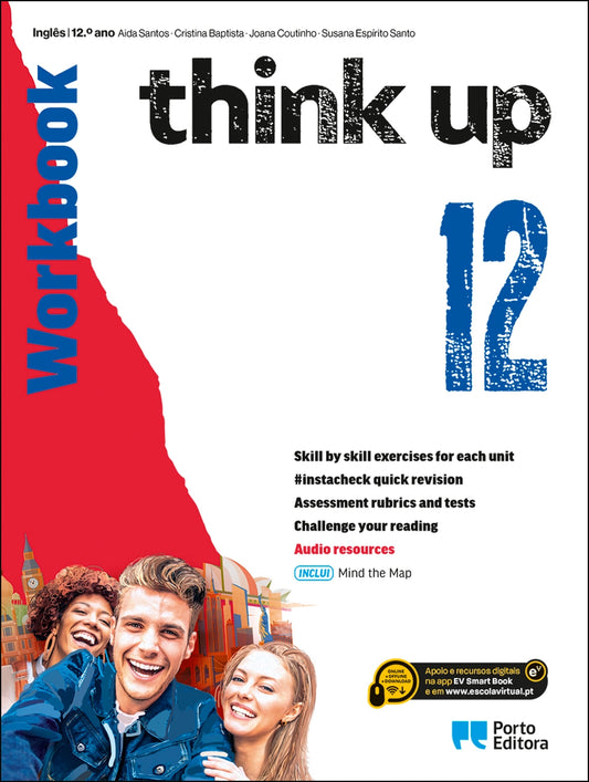Livro de exercícios Think Up 12 de Inglês para o 12.º ano, capa frontal