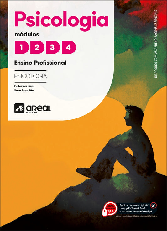 Livro Psicologia: módulos 1–4, Ensino Profissional; capa Areal Editores.