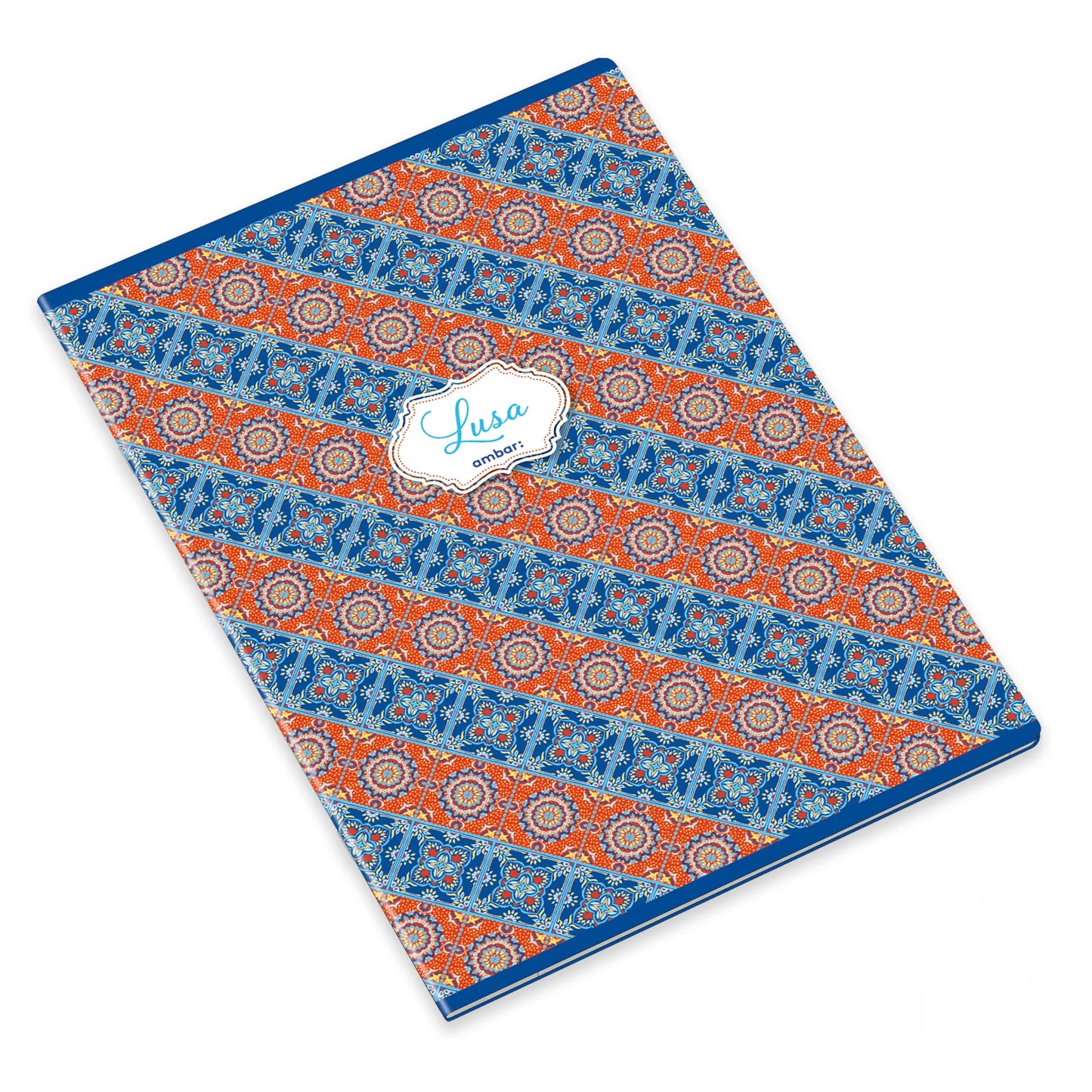 Caderno Agrafado A4 Ambar Lusa Tile Pautado – Caderno de 60 Folhas