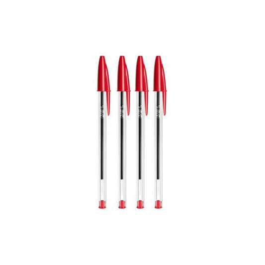 Esferográfica BIC Cristal 4 Vermelho 1mm - Pack 4 Unidades