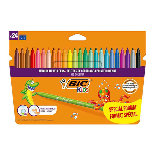 Marcadores de Feltro BIC Kids Couleur 24 Unidades (18 + 6 Grátis)