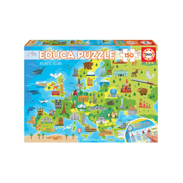 Puzzle EDUCA 150 peças mapa da Europa