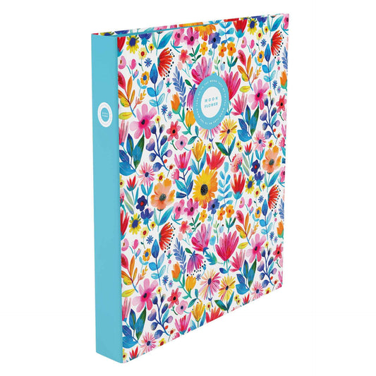 Capa A4 2 Argolas Lombada Estreita Moonflower