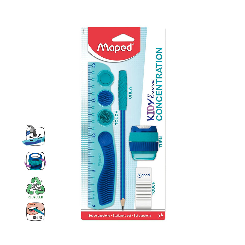 Conjunto Escolar Maped Kidy Learn Concentration - 4 Peças