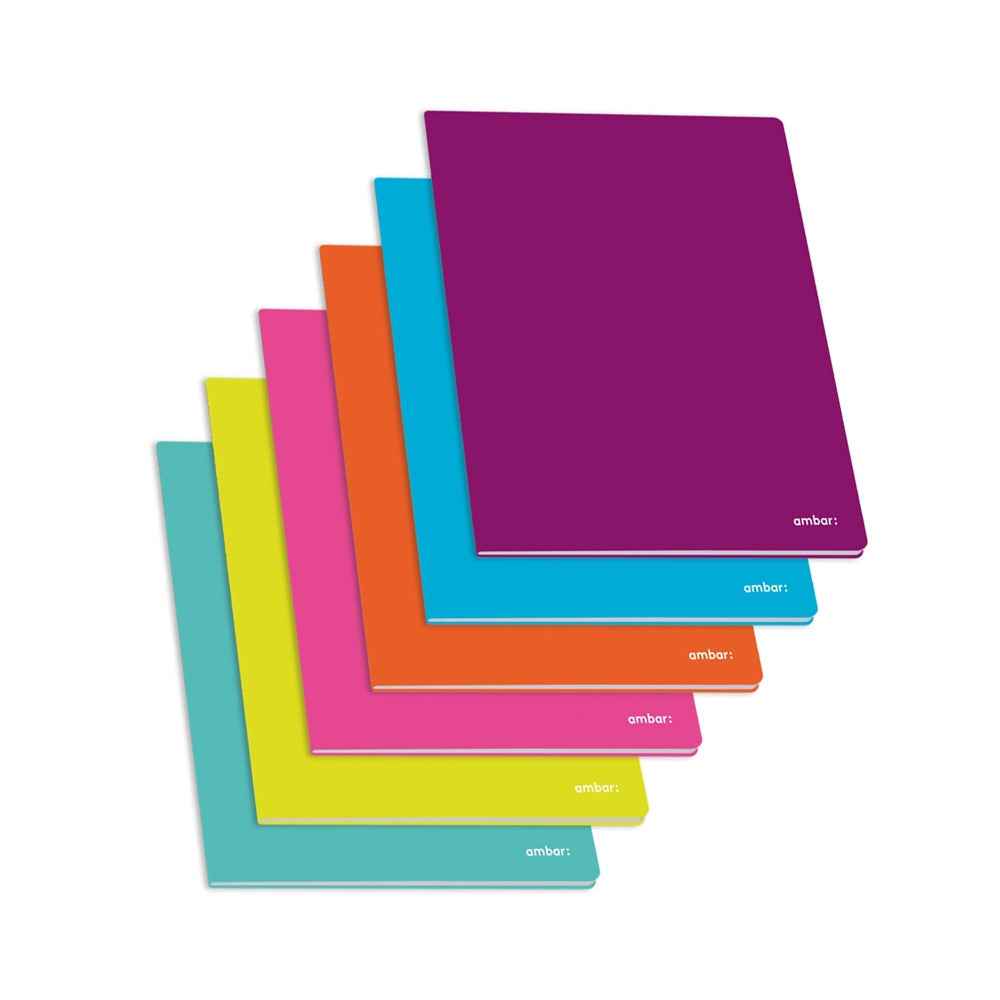 Caderno Agrafado Ambar School A4 Quadriculado (60 Folhas)