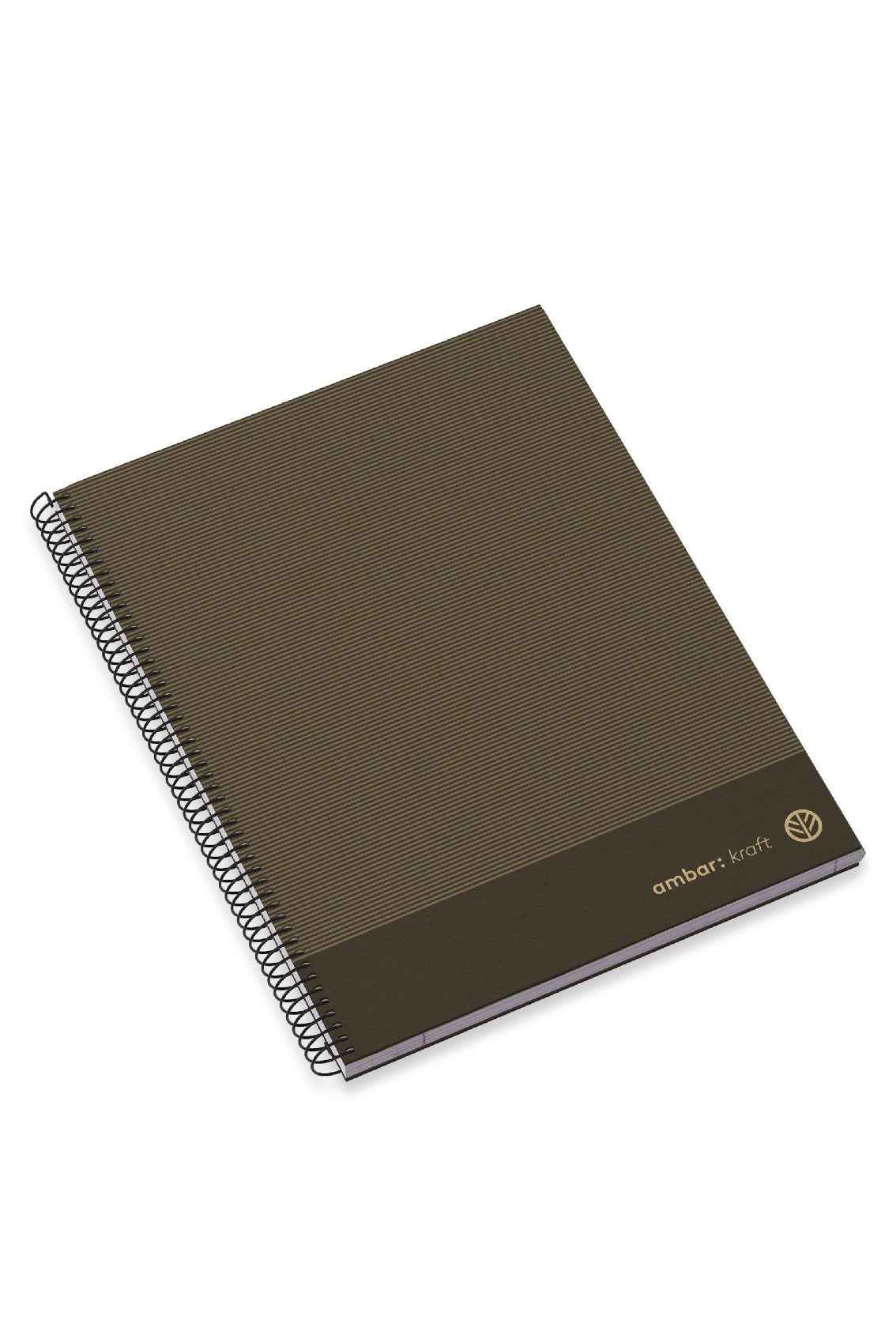 Caderno Espiral Kraft Capa Dura A4 Pautado
