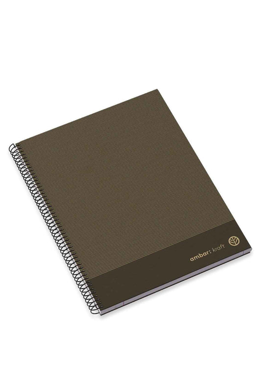 Caderno Espiral Kraft Capa Dura A4 Pautado