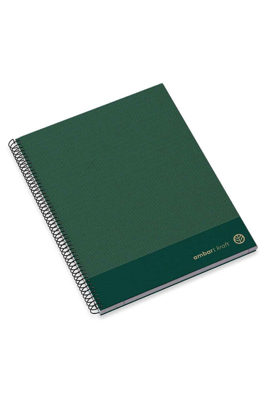 Caderno Espiral Kraft Capa Dura A4 Pautado