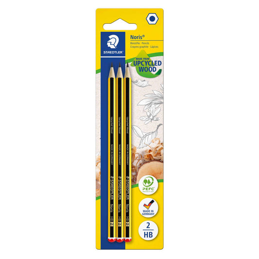 Lápis de Grafite Staedtler Noris 120-2 HB 2 - Blister com 3 Unidades