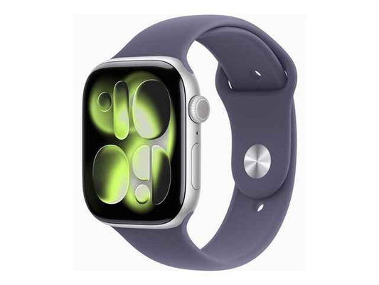 Apple Watch Series 11 (GPS + Cellular) - alumínio prata - relógio inteligente Com banda de desporto - neblina roxa - 64 GB