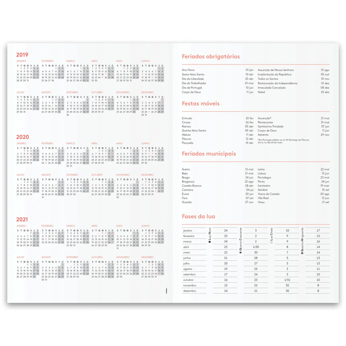 Agenda 2027 para empresas - páginas de calendário ilustrativas