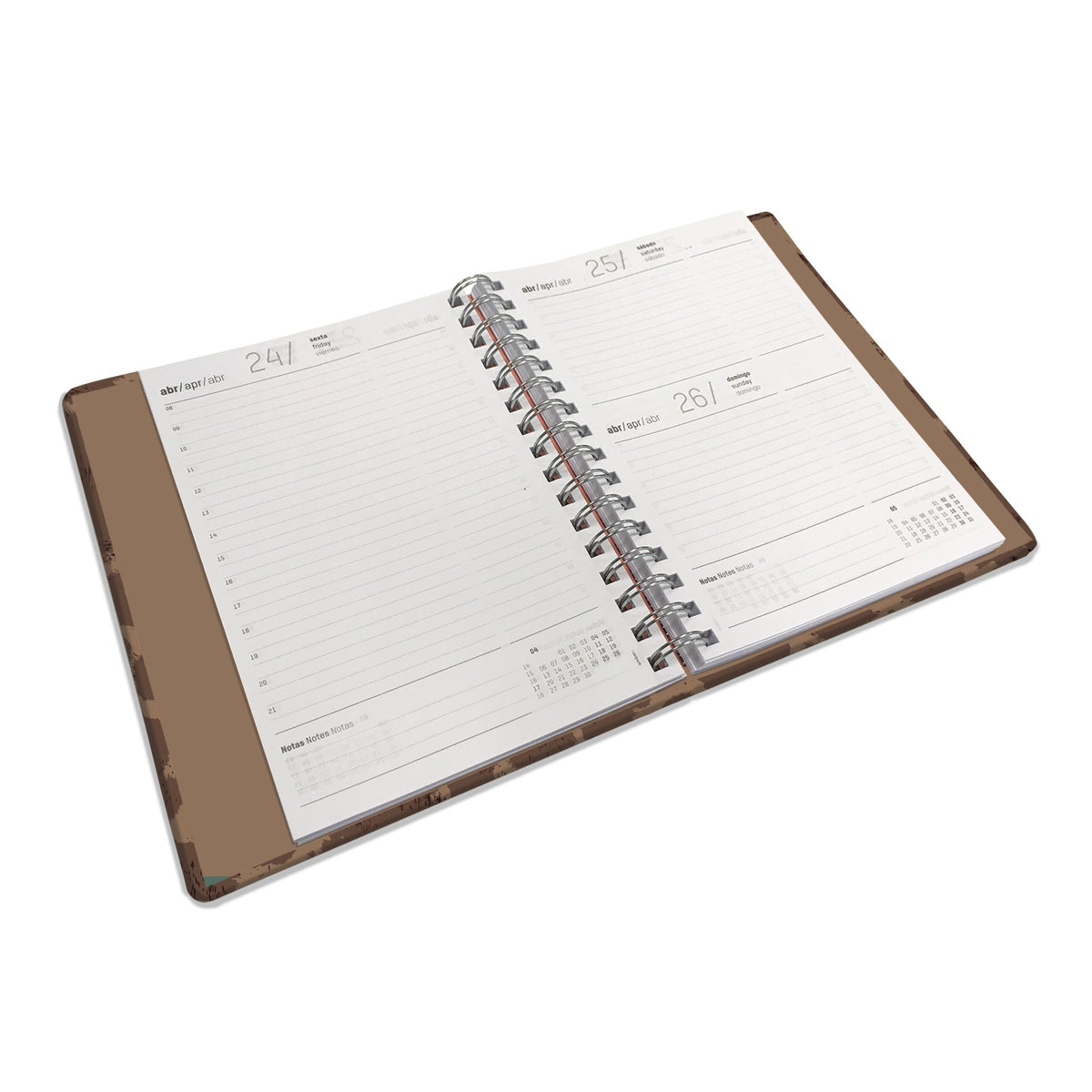 Agenda Secretária Capa Dura Espiral Interno 1 Dia 147x210 Indy