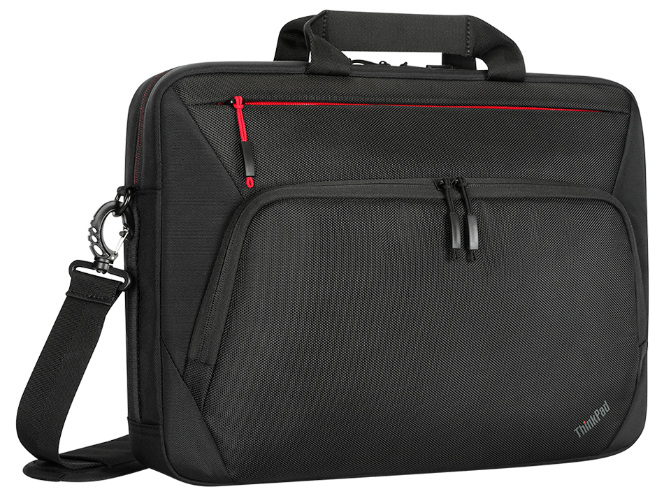 Mochila para portátil Lenovo ThinkPad preta, alça de ombro e fecho frontal
