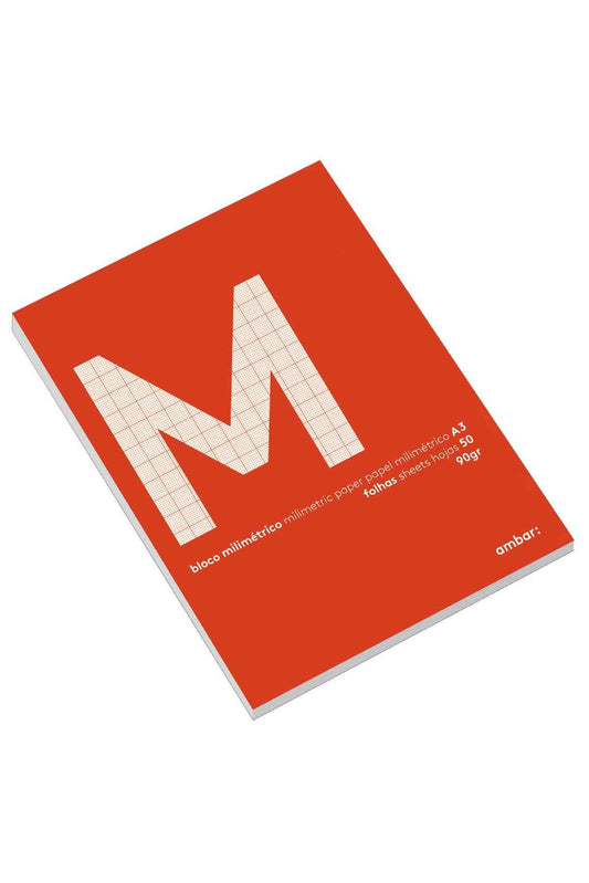 Bloco Milimétrico Ambar School A4 50 Folhas 90 Gramas