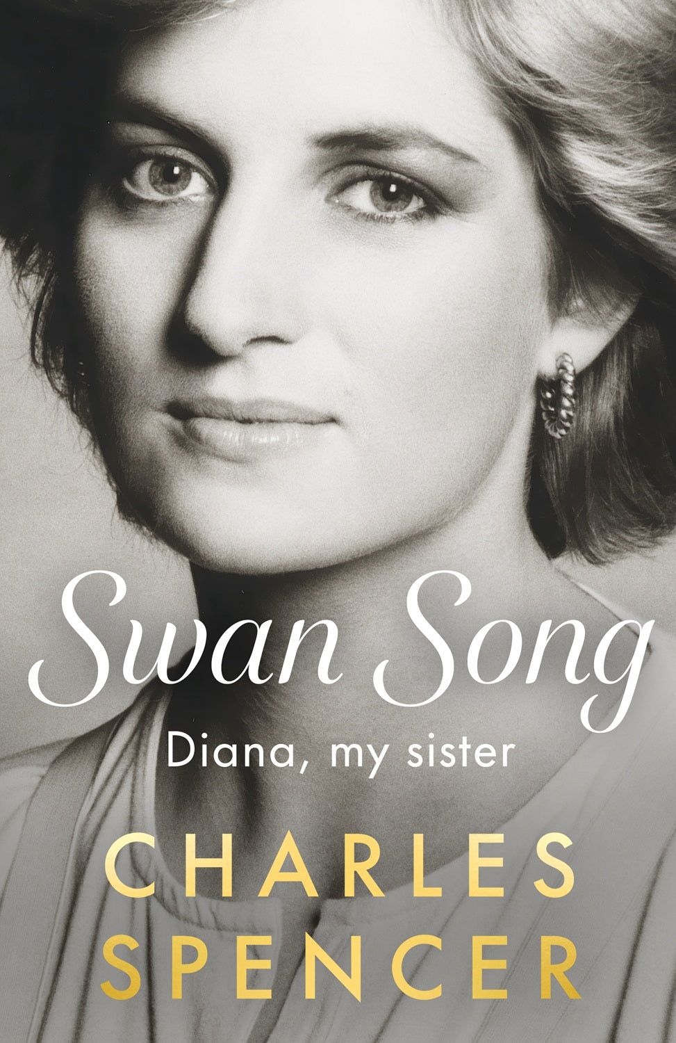 Capa de livro com retrato a preto e branco de Diana e texto 'Diana, my sister'.