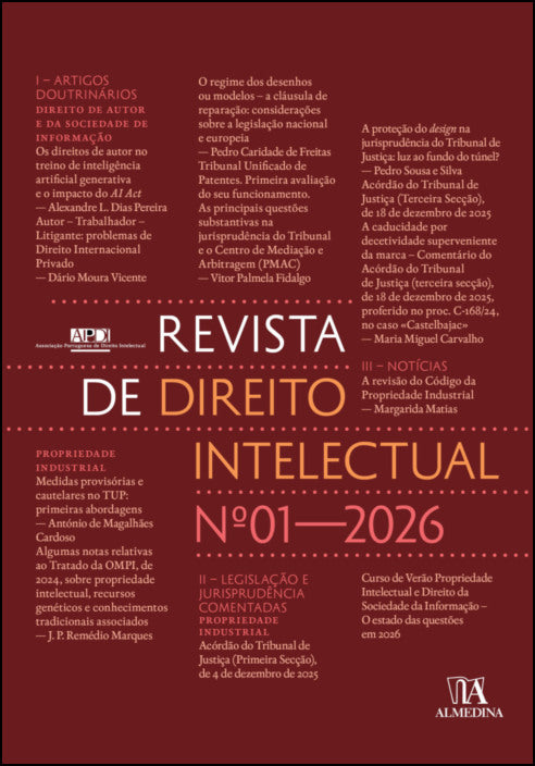 Revista de Direito Intelectual - Nº 1 - 2026