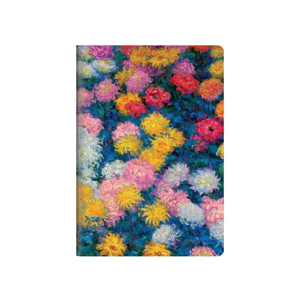 Caderno Cahier Paperblanks - Cahiers A5, Monet’s Chrysanthemums - A5 - Pontilhado