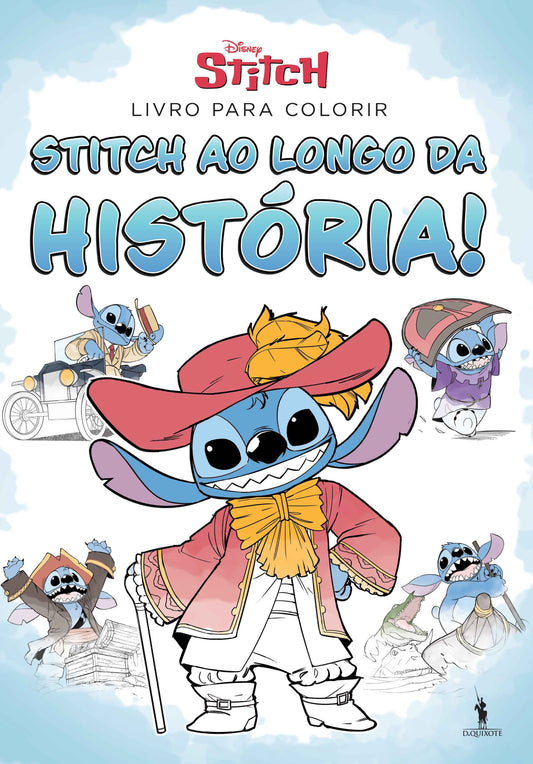 Stitch ao Longo da História! Livro para Colorir - Disney