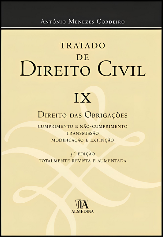 Livro Tratado de Direito Civil IX - Direito das Obrigações, capa amarela