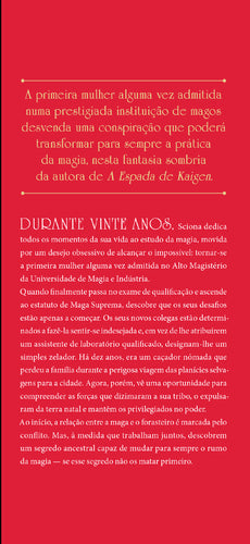 Página do livro com texto em fundo vermelho, parágrafos e secção em destaque