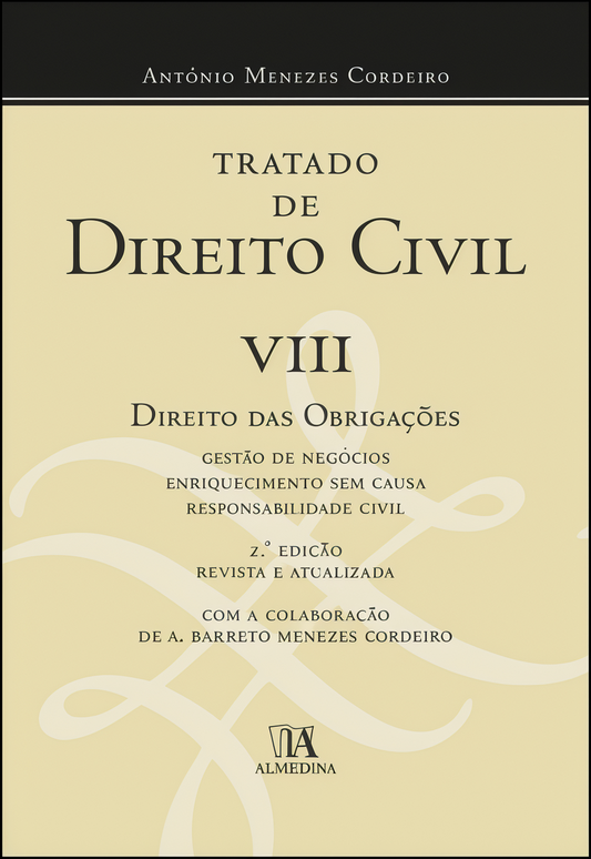 Capa de livro Tratado de Direito Civil VIII: Direito das Obrigações, António Menezes Cordeiro