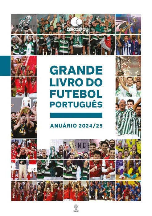 Livro Grande Livro do Futebol Português Anuário 2024/25 da ZeroZero, capa oficial em português com design desportivo e estatístico sobre fundo neutro para venda online.