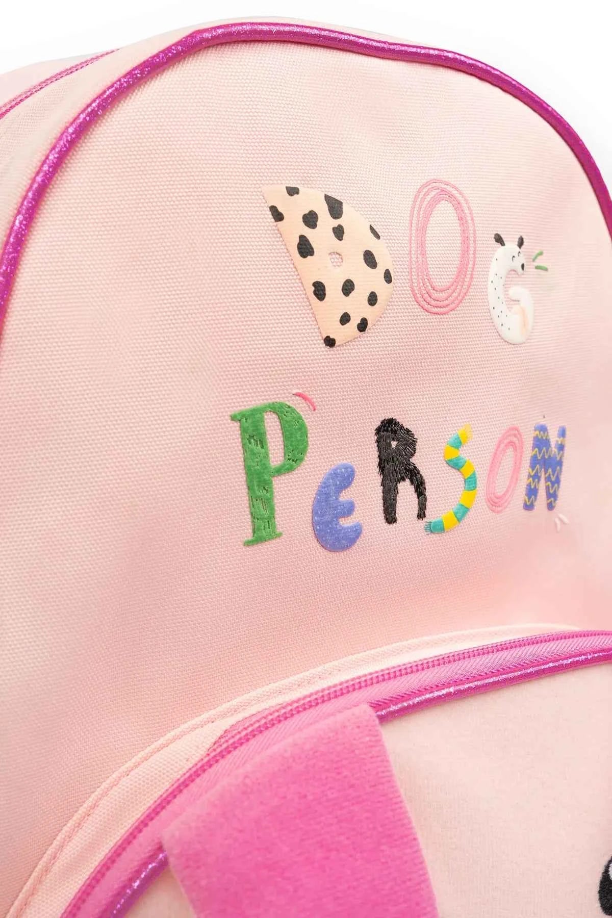 Mochila Infantil Dog Person Pink Furry