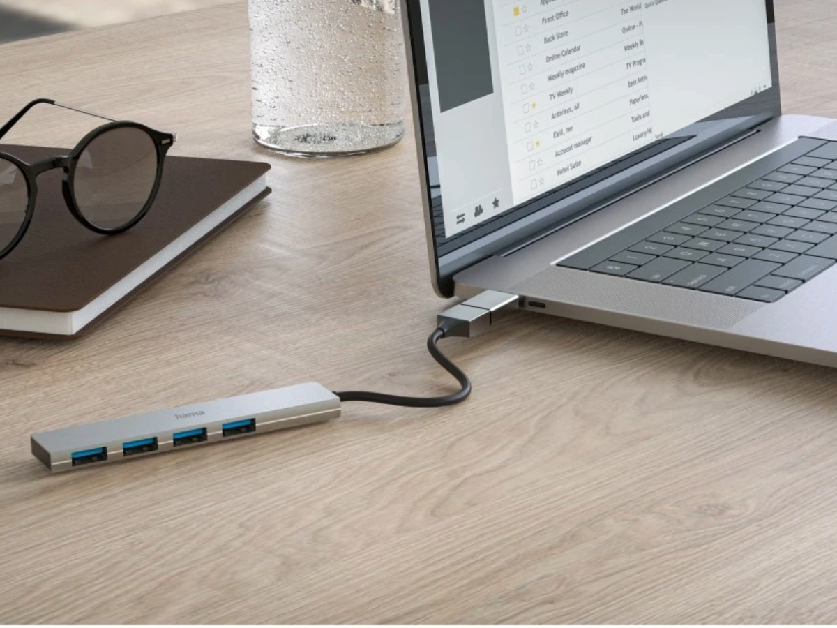 Hama USB Hub, 4 Ports, 5 Gbps, +USB-C