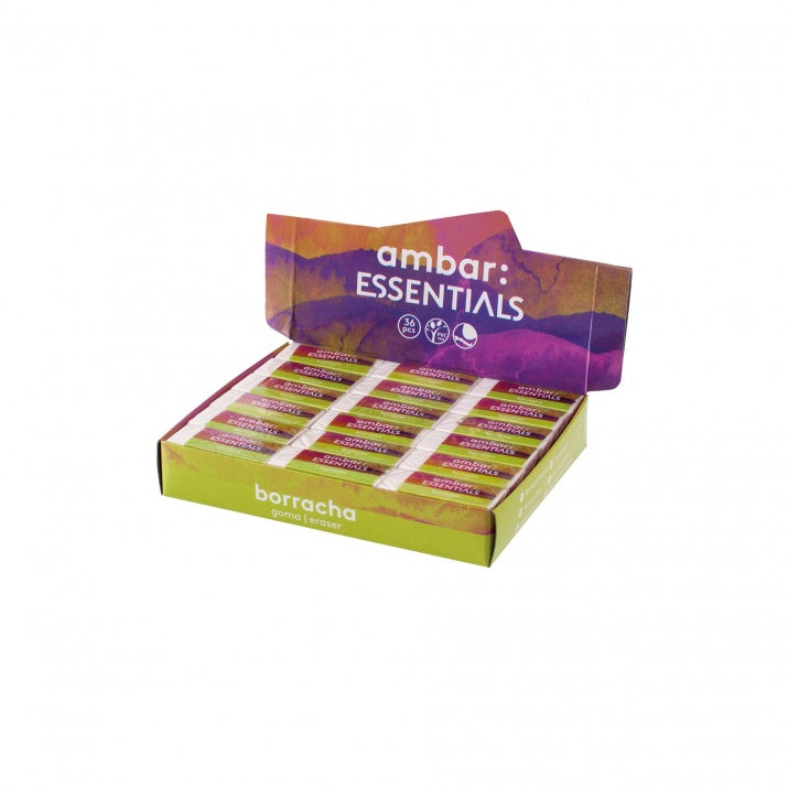 Cx 36Pcs Borracha Branca 4x1,6x1cm Ambar