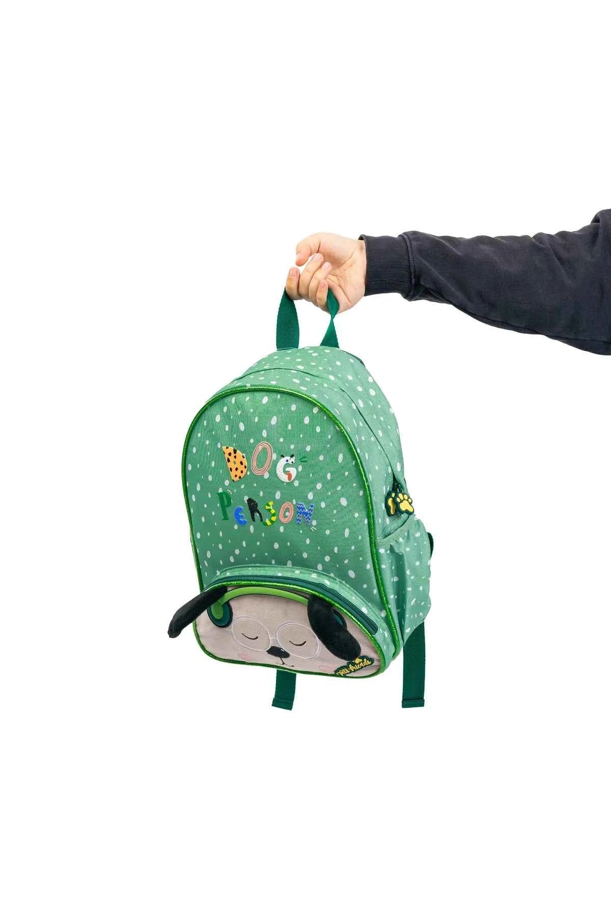 Mochila Dog Person Green Furry