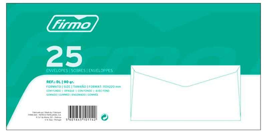 Envelope DL 110x220 Fecho Cheio Litografado — Pack 25un.
